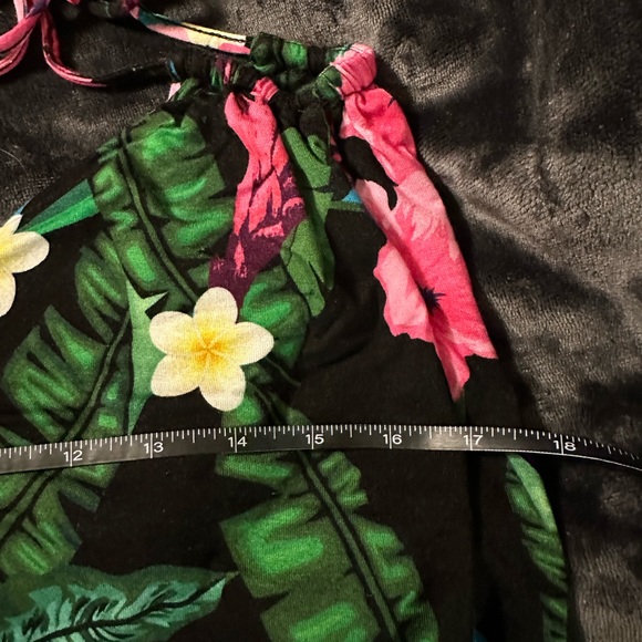 Colleen Lopez Halter Dress Vibrant Hibiscus Rayon Spandex Knee Length Large - Picture 13 of 13